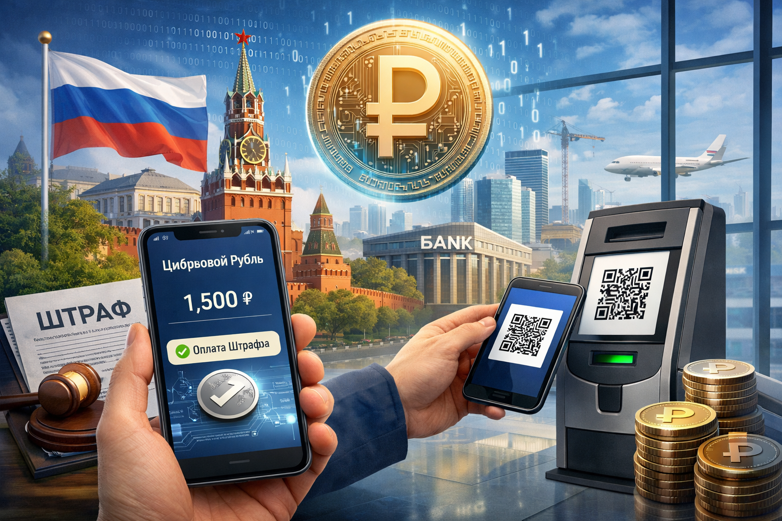 В России впервые оплачены штрафы цифровыми рублями